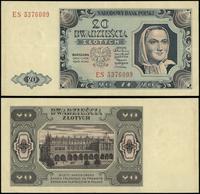 20 złotych 1.07.1948, seria ES, numeracja 537600