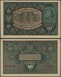 10 marek polskich 23.08.1919, seria II-AU, numer