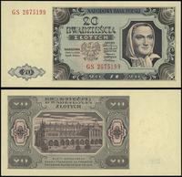 20 złotych 1.07.1948, seria GS, numeracja 267519