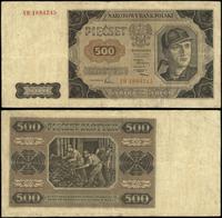 500 złotych 1.07.1948, seria AW, numeracja 10842