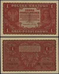 1 marka polska 23.08.1919, seria I-GS, numeracja