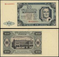 20 złotych 1.07.1948, seria BS, numeracja 940096