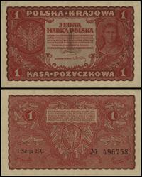 1 marka polska 23.08.1919, seria I-EC, numeracja