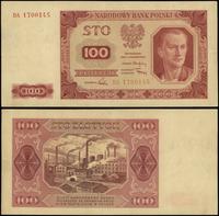 100 złotych 1.07.1948, seria DA, numeracja 17001