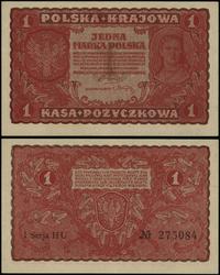 1 marka polska 23.08.1919, seria I-HU, numeracja