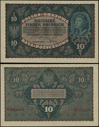 10 marek polskich 23.08.1919, seria II-AJ, numer