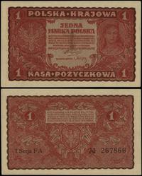 1 marka polska 23.08.1919, seria I-FA, numeracja