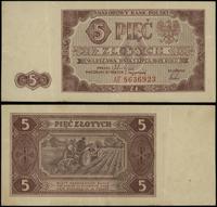 5 złotych 1.07.1948, seria AF, numeracja 8636923