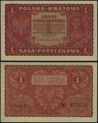 1 marka polska 23.08.1919, seria I-EL, numeracja
