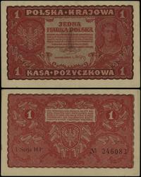 1 marka polska 23.08.1919, seria I-HP, numeracja
