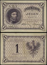 1 złoty 28.02.1919, seria 79 D, numeracja 090277