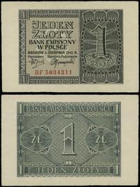1 złoty 1.08.1941, seria BF, numeracja 5034311, 