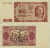 100 złotych 1.07.1948, seria GL, numeracja 47657