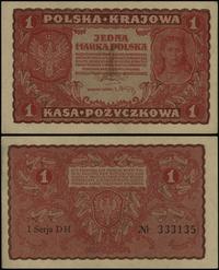1 marka polska 23.08.1919, seria I-DH, numeracja