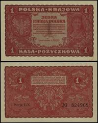 1 marka polska 23.08.1919, seria I-GK, numeracja