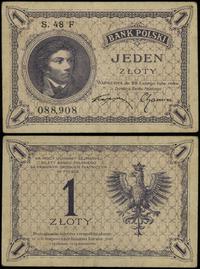 1 złoty 28.02.1919, seria 48 F, numeracja 088908