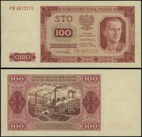 100 złotych 1.07.1948, seria FB, numeracja 66721