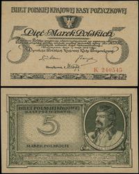 5 marek polskich 17.05.1919, seria K, numeracja 