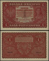 1 marka polska 23.08.1919, seria I-BE, numeracja