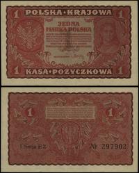 1 marka polska 23.08.1919, seria I-EZ, numeracja