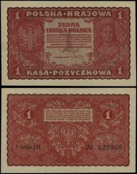 1 marka polska 23.08.1919, seria I-JH, numeracja