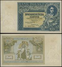 20 złotych 20.06.1931, seria CV, numeracja 28577
