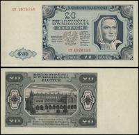 20 złotych 1.07.1948, seria CT, numeracja 197675