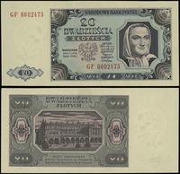 20 złotych 1.07.1948, seria GF, numeracja 060247