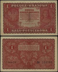 1 marka polska 23.08.1919, seria I-JX, numeracja