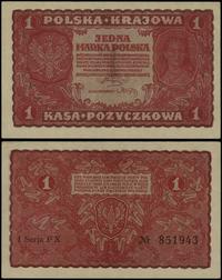 1 marka polska 23.08.1919, seria I-FX, numeracja