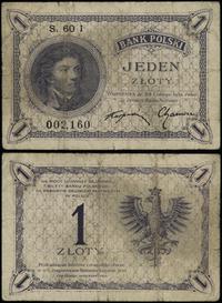 1 złoty 28.02.1919, seria 60 I, numeracja 002160