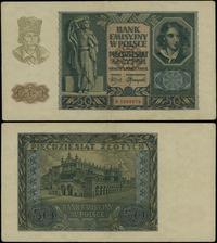 50 złotych 1.03.1940, seria B, numeracja 1889979