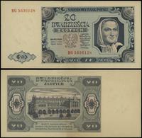 20 złotych 1.07.1948, seria BG, numeracja 563612