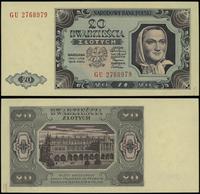 20 złotych 1.07.1948, seria GU, numeracja 276897