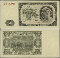 50 złotych 1.07.1948, seria CW, numeracja 474253