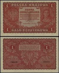 1 marka polska 23.08.1919, seria I-AD, numeracja