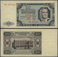 20 złotych 1.07.1948, seria DW, numeracja 413524