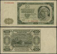 50 złotych 1.07.1948, seria P, numeracja 556329,