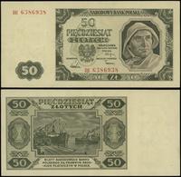 50 złotych 1.07.1948, seria BE, numeracja 638393