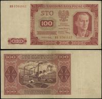100 złotych 1.07.1948, seria BB, numeracja 57611