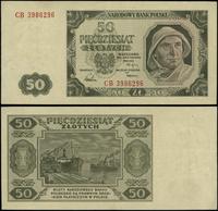 50 złotych 1.07.1948, seria CB, numeracja 398629