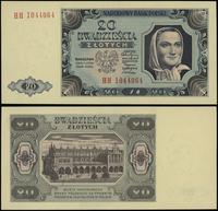 20 złotych 1.07.1948, seria HH, numeracja 104406