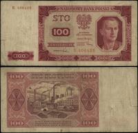 100 złotych 1.07.1948, seria R, numeracja 406426