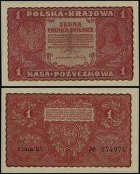 1 marka polska 23.08.1919, seria I-EU, numeracja