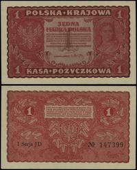 1 marka polska 23.08.1919, seria I-JD, numeracja