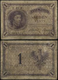 1 złoty 28.02.1919, seria 27 B, numeracja 004921