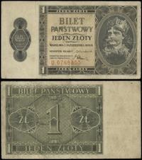 1 złoty 1.10.1938, seria U, numeracja 0769855, w