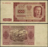100 złotych 1.07.1948, seria FA, numeracja 82187