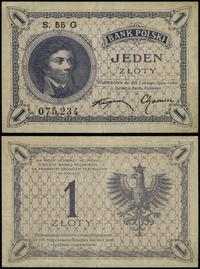 1 złoty 28.02.1919, seria 55 G, numeracja 075234