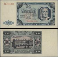 20 złotych 1.07.1948, seria BL, numeracja 980523